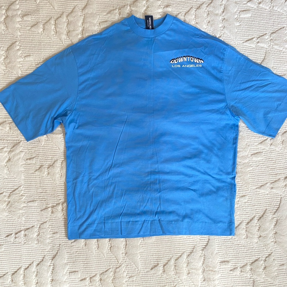 UNISEX Downtown Los Angeles Sky Blue Short Sleeve OVERSIZED Tee